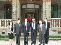 中大代表團到訪蘇州大學，會晤朱秀林校長（左三）。